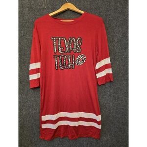 Texas Tech Red Raiders Shirt Womens Large Red NCAA Football Mesh Flying Colors